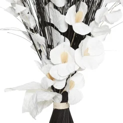 Atmosphera Fagot Orchidee Blanc Noir H.100Cm
