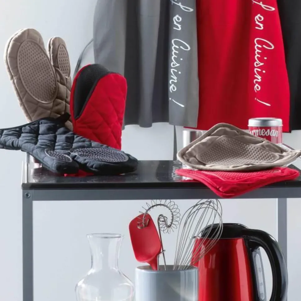 maxibazar Gant 30X18 Cm Polycoton Silicone Cuistot Anthracite