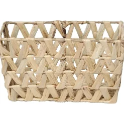 Grand Panier Evase Avec Poignees Jacinthe Tressee Natural