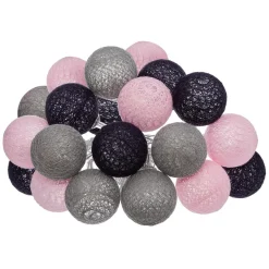 Atmosphera Guirlande Led Secteur 20 Boules Smoky D.6Cm