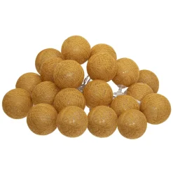 Atmosphera Guirlande Led Secteur 20 Boules Ocre D.6Cm
