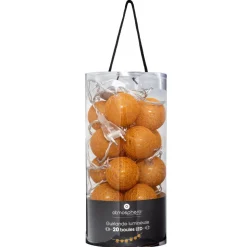 Atmosphera Guirlande Led Secteur 20 Boules Ocre D.6Cm