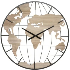 Atmosphera Horloge Metal Monde Jay D.90Cm