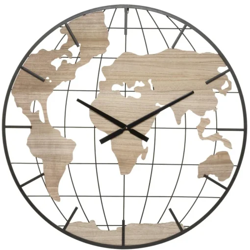 Atmosphera Horloge Metal Monde Jay D.90Cm