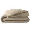 maxibazar Housse Couette 260X240Cm Percale Uni 78 Fils Sable