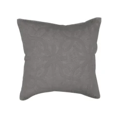 maxibazar Housse De Coussin 40 X 40 Cm Florette Anthracite