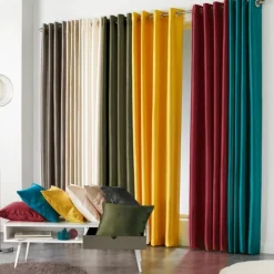 maxibazar Housse De Coussin Encart 40X40Cm Shantung Uni Shana Kaki