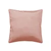 maxibazar Housse De Coussin Et Encart 40X40Cm Uni Shana Rose Poudre