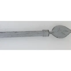 maxibazar Kit Ext 100 190Cm D.19Cm Embout Feuille Argent Noir