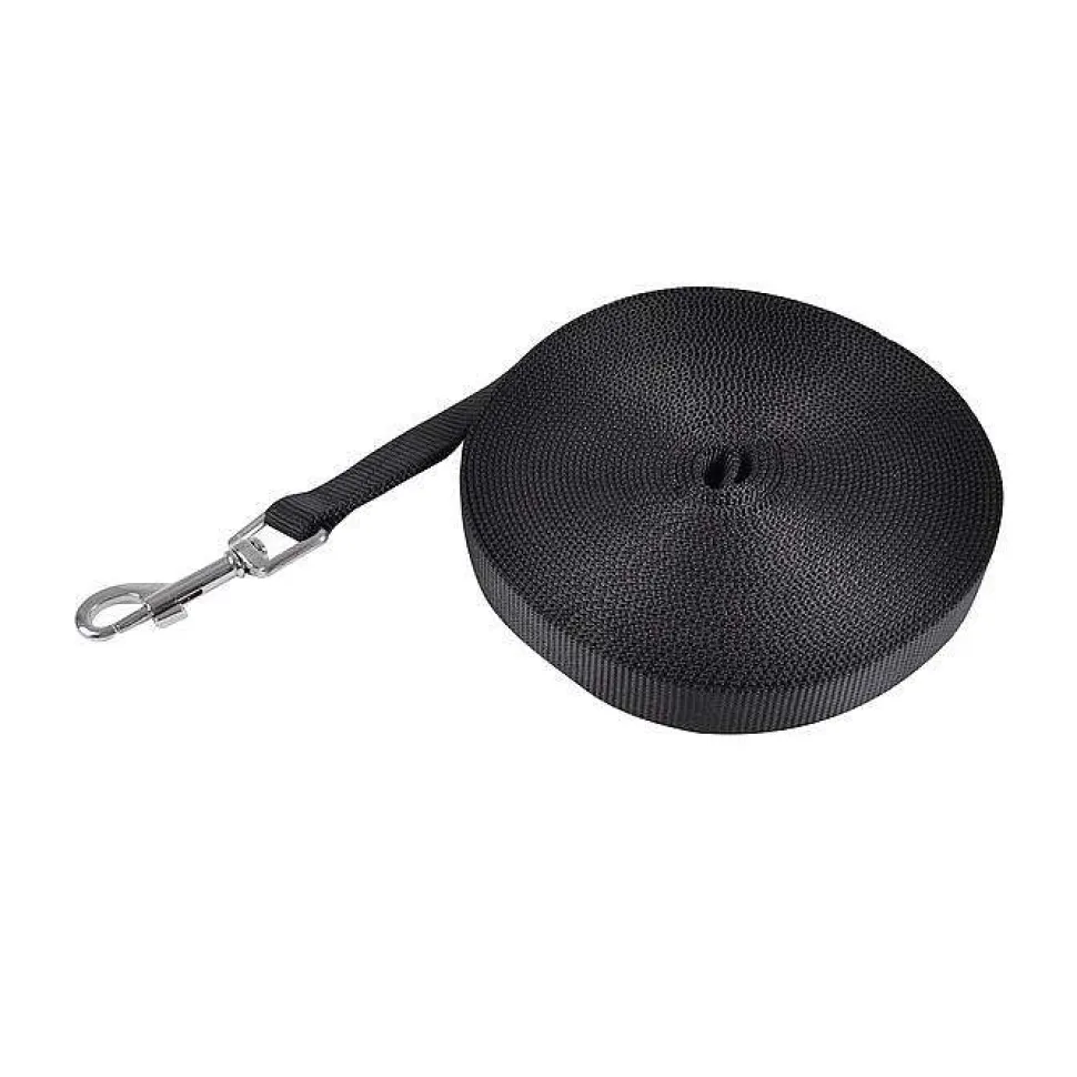 Laisse A Pister Chien 2Cmx9M Noir