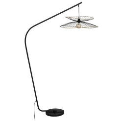 maxibazar Lampadaire Arc Alara Noir H.177Cm
