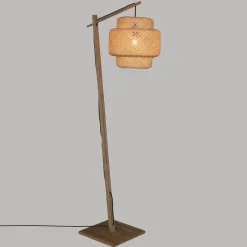 maxibazar Lampadaire Arc Liby Naturel H.173Cm