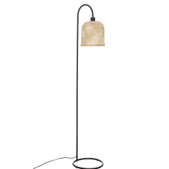 maxibazar Lampadaire Droit Alicante Noir H.159Cm