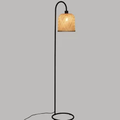 maxibazar Lampadaire Droit Alicante Noir H.159Cm