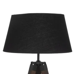 maxibazar Lampadaire Trepied Yoen Noir H.145Cm
