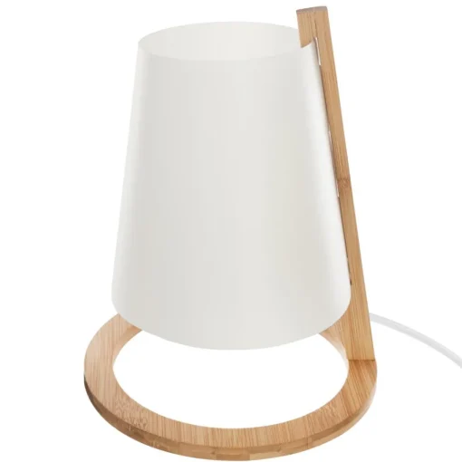 Atmosphera Lampe Bambou Abat Jour Plastique H.26Cm
