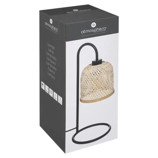 maxibazar Lampe Droite Alicante Noir H.43.5Cm
