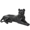 maxibazar Leopard Resine Couche 80X39X38Cm