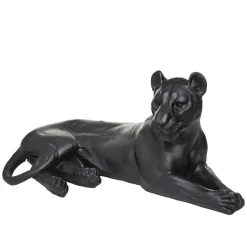 maxibazar Leopard Resine Couche 80X39X38Cm