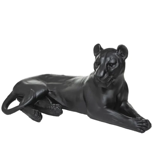 maxibazar Leopard Resine Couche 80X39X38Cm