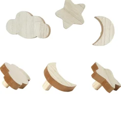 maxibazar Lot De 3 Pateres Lune Nuage Et Etoile