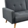 Luxi Canapé Angle Anthracite Convertible Style Scandinave