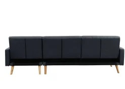 Luxi Canapé Angle Anthracite Convertible Style Scandinave