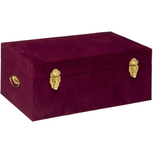 maxibazar Malle Velours Night Rubis D.49X29X19.5Cm