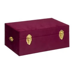 maxibazar Malle Velours Night Rubis D.49X29X19.5Cm