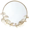 maxibazar Miroir Feuilles Ginkgo Dore D.45Cm