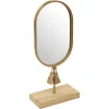 maxibazar Miroir Metal Bois Rivi H.35Cm
