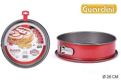 Moule Demontable D.26Cm Acier Anti Adherent Rouge Rossana