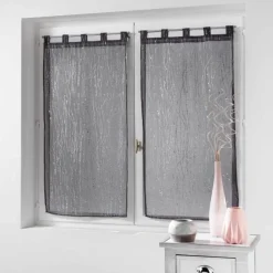 maxibazar Paire Droite Passants 2X60X120Cm Filiane Anthracite