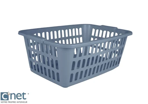 Panier A Linge Rectangle 30L Bleu