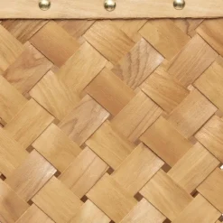 maxibazar Panier Bois Clair Rectangle D.37X27X29.5Cm