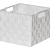 Panier Carre Polyester Blanc Taille S
