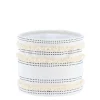 Panier Coton Imprime Deco Franges Naturel 19X16Cm