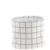 Panier Coton Imprime Motif Carre Naturel 15X12Cm