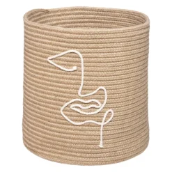 maxibazar Panier Jute Vibe Naturel D.24X27Cm