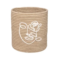 maxibazar Panier Jute Vibe Naturel D.24X27Cm