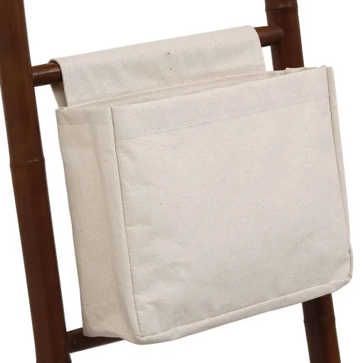 Panier Rangement Coton Accroche Scratch Grand Modele Naturel