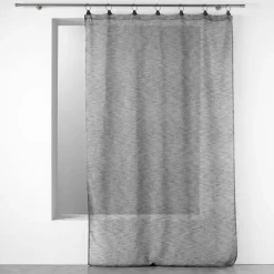 maxibazar Panneau A Anneaux 140X280Cm Voile Tisse Linka Anthracite