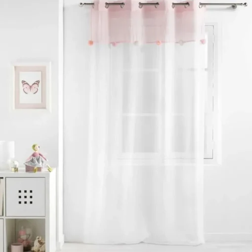 maxibazar Panneau A Oeillets 140 X 240 Cm Sable Pompons Elfika