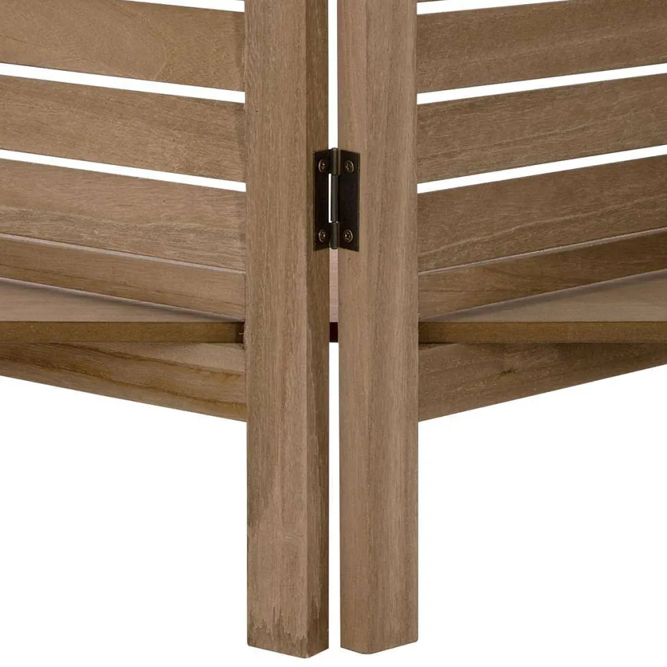 Paravent 3 Étagères Bois