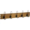 Atmosphera Patere 5 Crochet Bois Metal Loft