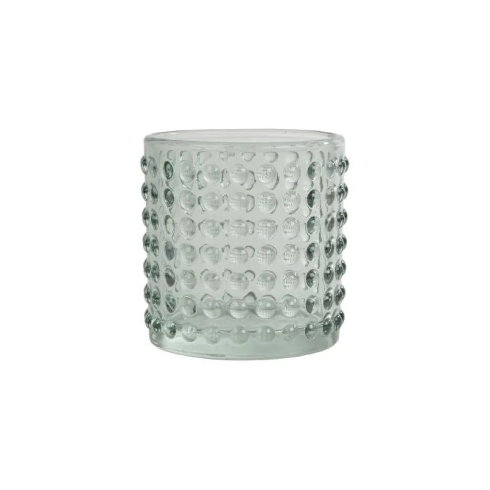 maxibazar Photophore Bulle Verre Teinte 7X7.7Cm Celadon