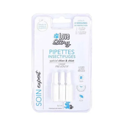 Pipettes Insectifuges Preventif Chien Chiot 3X1Ml