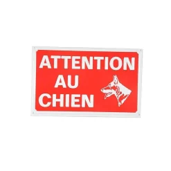 Plaque Attention Chien 16X10Cm