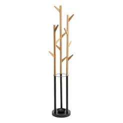 Porte Manteaux Et Parapluie Metal Bambou
