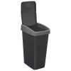 Poubelle 2 Ouvertures Plastique 25L